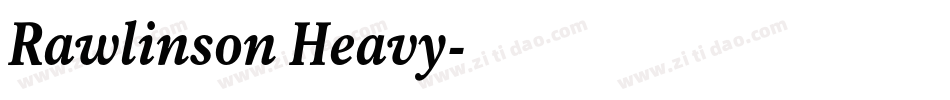 Rawlinson Heavy字体转换